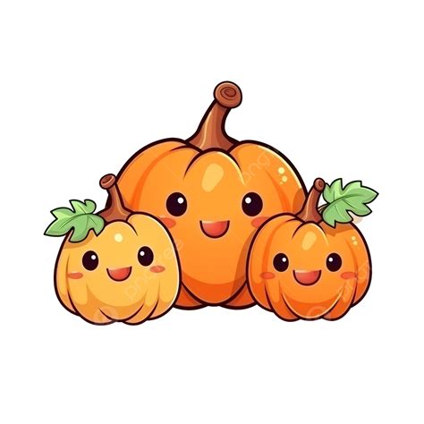 Cute Cartoon Pumpkin Characters Pumpkin Happy Halloween Vector Card