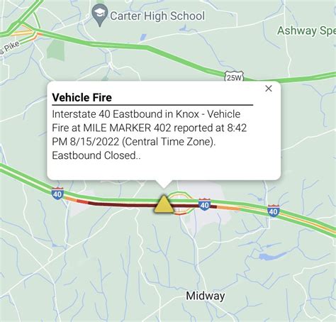 Knoxville Police Tn On Twitter Traffic Alert All Lanes Of I 40 East