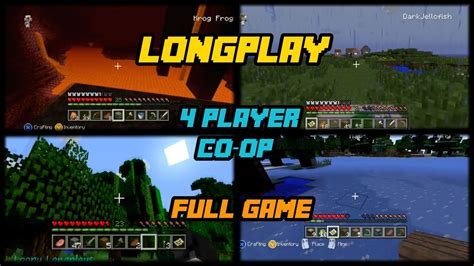 Minecraft Longplay 4 Player Co Op Full Game Xbox 360 Edition