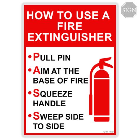 How To Use A Fire Extinguisher Pass Instruction Sign Laminated Signage A4 Size Shopee