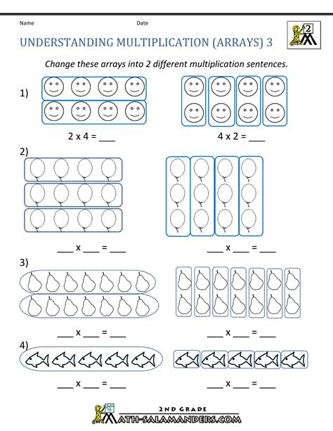 Arrays And Multiplication 3rd Grade