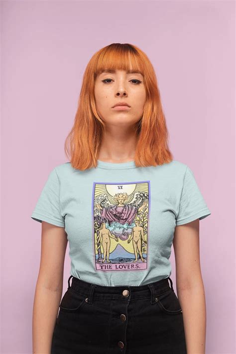 Tarot The Lovers Shirt Witch Gift Pastel Goth Witchy Clothing Unisex