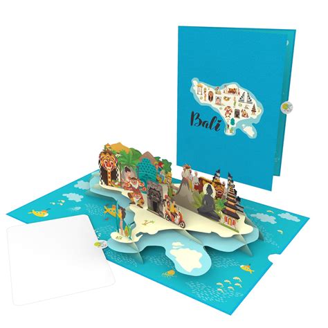 Beautiful Bali Route Map 3D Pop Up Card Scenic And Inspiring SkyPop