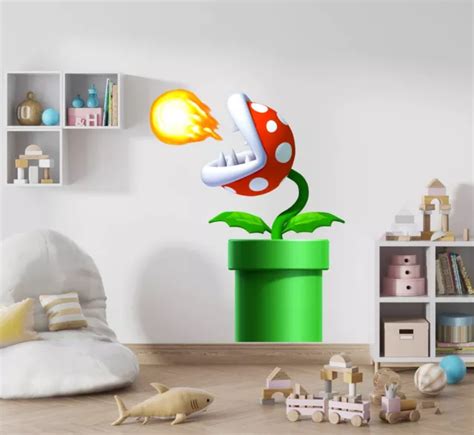 Venus Fire Trap Piranha Plant Super Mario Bros Wall Decal Removable