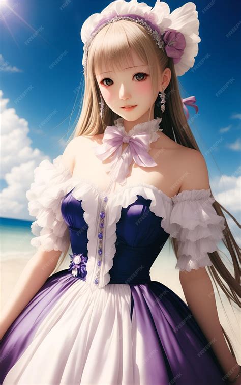 Premium Photo A Beautiful Korean Anime Girl Wearing A Sexy Dress