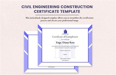 Certificate Of Acceptance Template