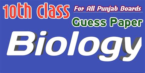 10th Class Biology Guess Papers 2024 Pdf Punjab Board Uaewap91