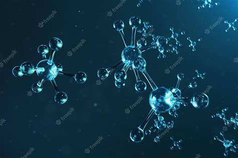 Premium Photo 3d Illustration Molecule Structure Scientific Medical Background With Atoms And