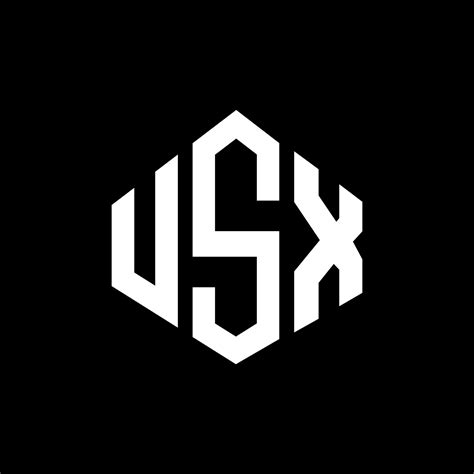 diseño de logotipo de letra usx con forma de polígono. Diseño de ...