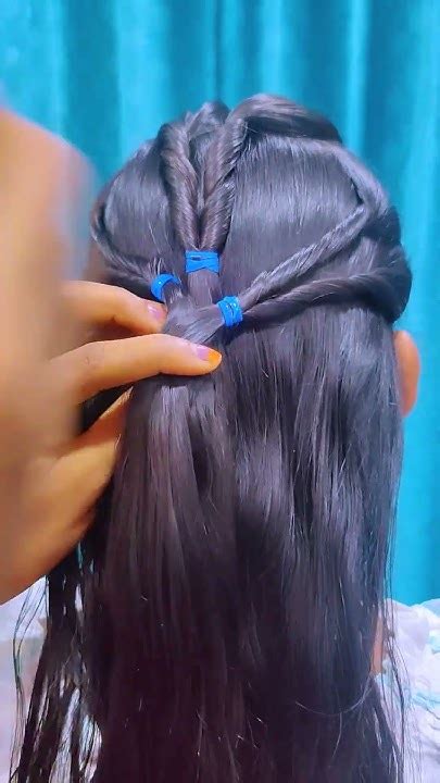 1 Minute Hairstyle With Rubber Bands Hair Hacks Hairstyle Hairtutorial Barbie Shorts