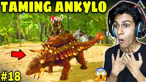 Ankylosaurus Taming Exploring Hunter Cave 😱 Ark Mobile Gameplay