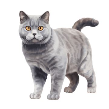 British Shorthair Clipart Ai Generated Kitten Domestic Pet PNG