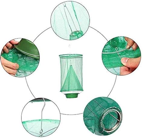 2pcs Effective Trap Fly Catcher Cage Hanging Insect Catcher Net Cage