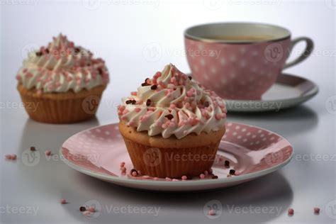 Tea Party Couple Delicious Vanilla Buttercream Glazed Cupcakes Sweets