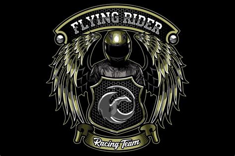 Winged Biker Wearing Leather Jacket Graphic By Jellybox999 · Creative Fabrica