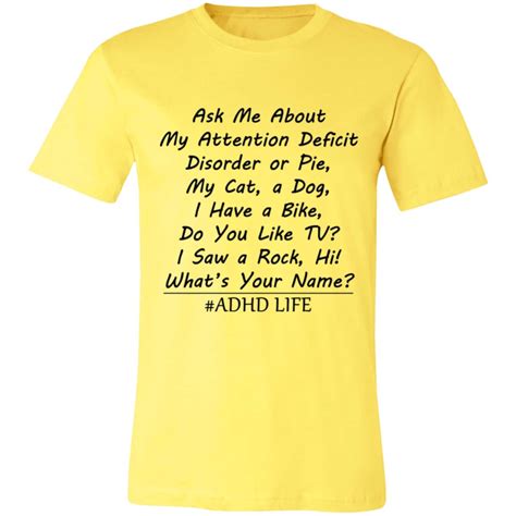 Funny ADHD Shirt Ask Me About My Attention Deficit Shirt ADHD Etsy