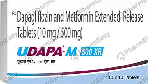 Udapa M 10 500mg Xr Strip Of 10 Tablets Uses Side Effects Price