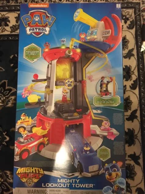 Paw Patrol Mighty Pups Super Paws Lookout Tower Playset With Lights And Sounds Eur 48 64