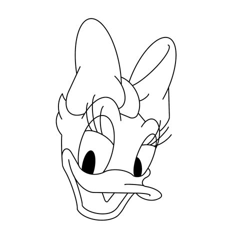 Daisy Duck Face Coloring Pages