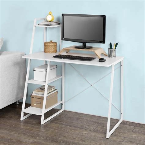 SoBuy FWT29 W, Home Office Table Desk Computer Desk Workstation with 3 ...