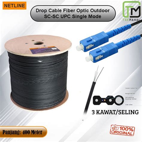 Jual Kabel FO Fiber Optic SC SC Single Mode 400m Outdoor Netline