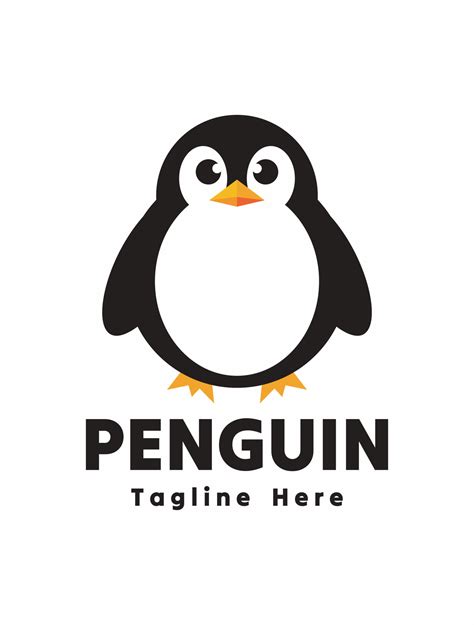 simple penguin logo 20982263 Vector Art at Vecteezy