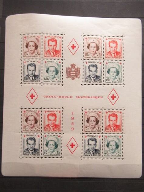 Monaco 1949 Red Cross Block Yvert Bloc N3A Catawiki