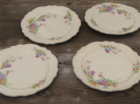 Homer Laughlin Virginia Rose Floral Bouquet Plates Lot S Vintage