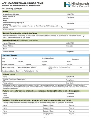 Fillable Online Form Building Permits Application To Vary Fax