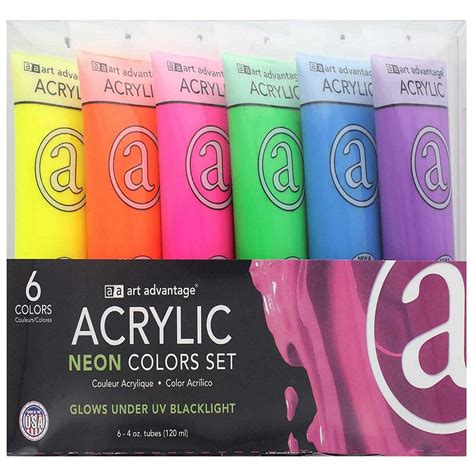 Art Advantage Acrylic Paint Set - Neons 6 pc.