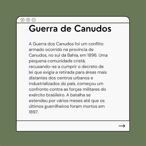 A Guerra De Canudos é Considerada Pelos Historiadores Um Movimento