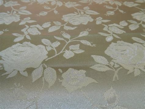 Floral Jacquard Satin Fabric Gold By The Yard Alohalace