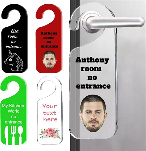 Amazon Custom Door Sign Personalized Door Knob Hanger With Your