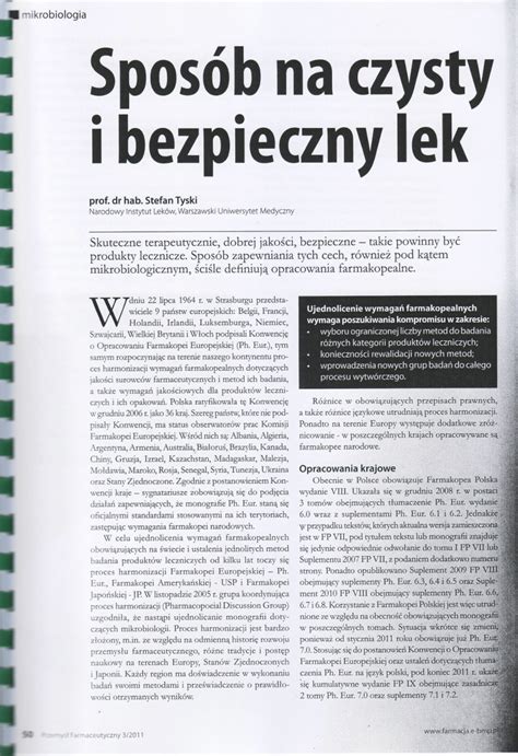 PDF Sposób na czysty i bezpieczny lek Część I