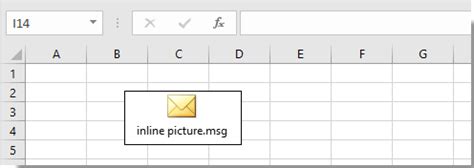 How To Insert Or Embed An Outlook Message In Excel