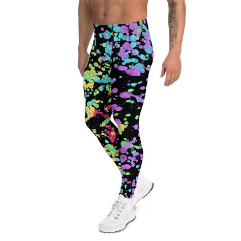 Lgbt Pride Mens Leggings Rainbow Flag Festival Meggings Etsy