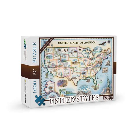 USA Map Cardboard Jigsaw Puzzle-1000 - Etsy