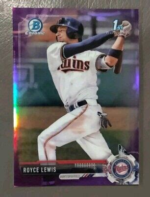 Bowman Draft Chrome Purple Refractor Royce Lewis St