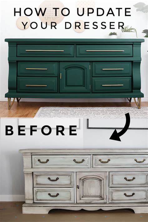 Mcm Dresser Graphic Paint Makeover Made By Barb Update Refinish Mid