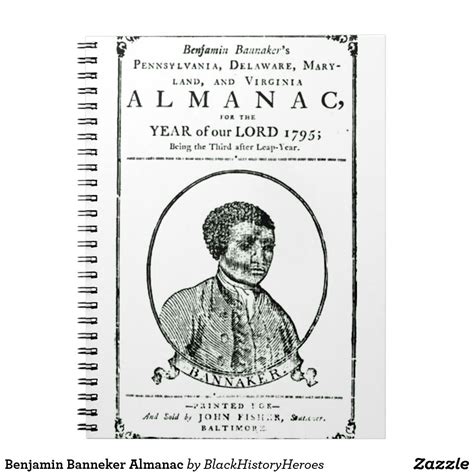 Benjamin Banneker Almanac Notebook | Zazzle | Benjamin banneker, Used ...