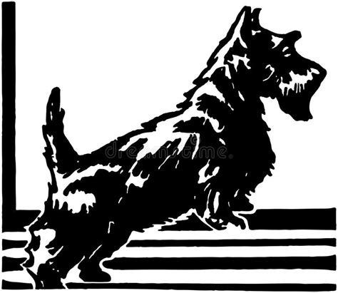 Scottie Dog Silhouette stock vector. Illustration of vintage - 42095010