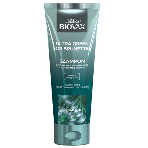 Biovax Glamour Ultra Green For Brunettes szampon do włosów w odcieniu