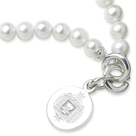 Usna Pearl Bracelet With Sterling Silver Charm Mlahart And Co