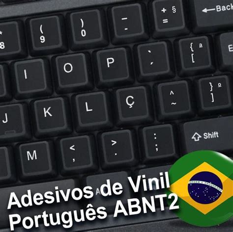 Adesivos Etiquetas P Teclado Portugu S Abnt Cedilha Notebook Pc