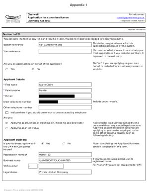 Fillable Online Modgov Cherwell Gov Cherwell Application For A Premises