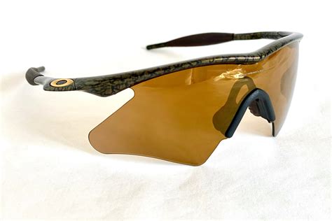 1996 Oakley M Frame Gold Mine Vintage Sunglasses Full Set Including Gold Iridium Heater And Rx