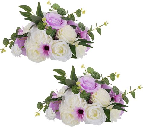 Amazon de NUPTIO Künstliche Blumen Kugel Arrangement 2 Stück 24cm