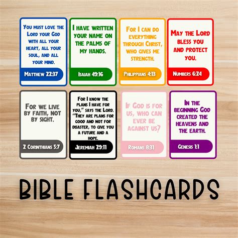 32 Printable Bible Flashcards Bible Verse Cards Printable Flash Cards