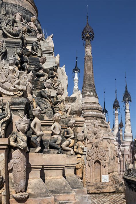 Templo Budista De Kakku Estado De Shan Myanmar Imagem De Stock