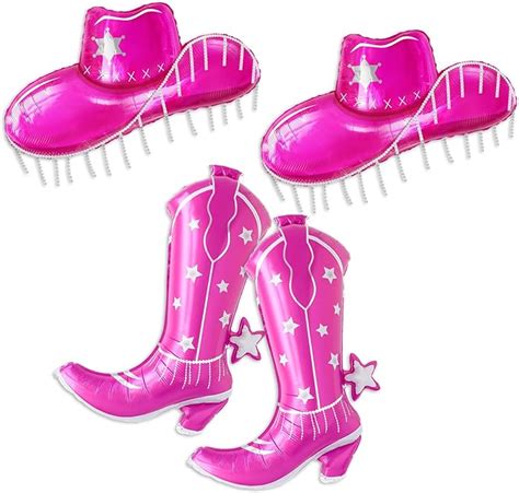 Amazon Cowgirl Boot Balloons Pink Cowgirl Cowboy Hat Balloon